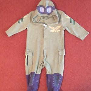 Baby pilot 2-piece layette costume